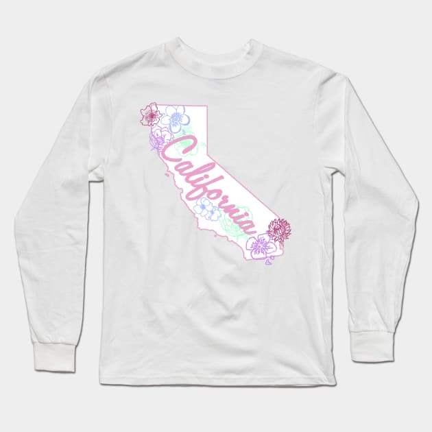 California Flowers Long Sleeve T-Shirt by lolosenese